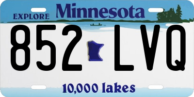 MN license plate 852LVQ