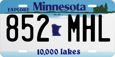 MN license plate 852MHL