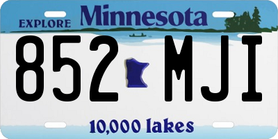 MN license plate 852MJI
