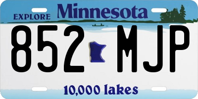 MN license plate 852MJP