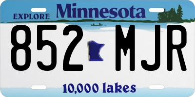 MN license plate 852MJR