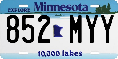 MN license plate 852MYY