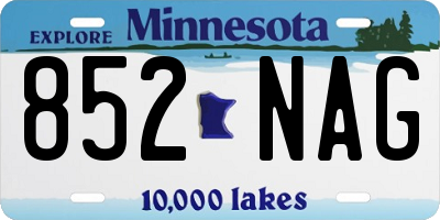 MN license plate 852NAG