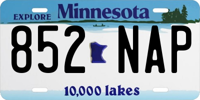 MN license plate 852NAP