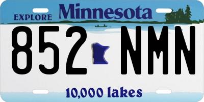MN license plate 852NMN