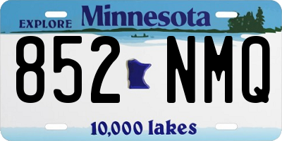 MN license plate 852NMQ