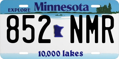 MN license plate 852NMR