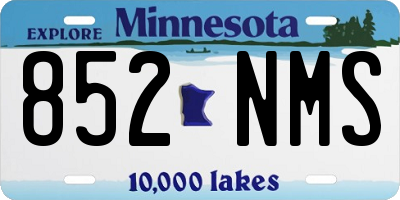 MN license plate 852NMS