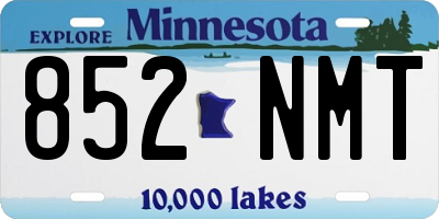 MN license plate 852NMT