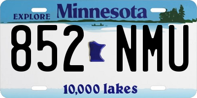 MN license plate 852NMU