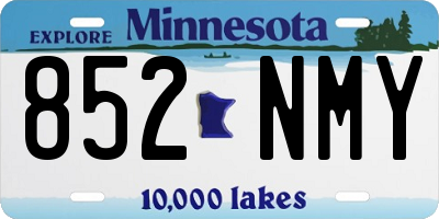 MN license plate 852NMY