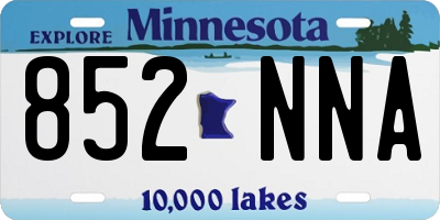 MN license plate 852NNA