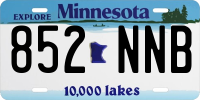 MN license plate 852NNB