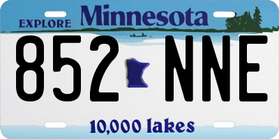 MN license plate 852NNE