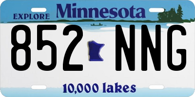 MN license plate 852NNG