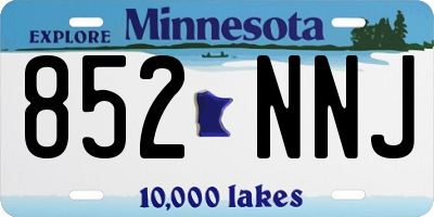 MN license plate 852NNJ