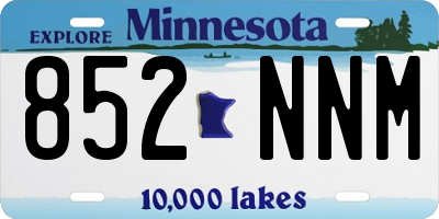 MN license plate 852NNM