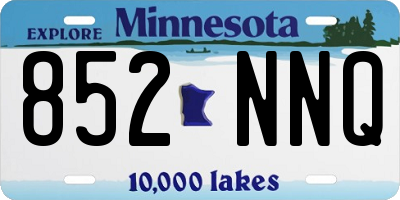 MN license plate 852NNQ