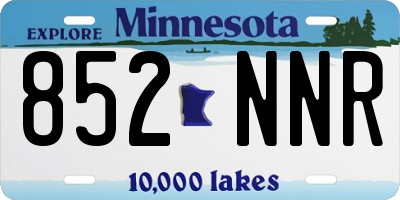 MN license plate 852NNR