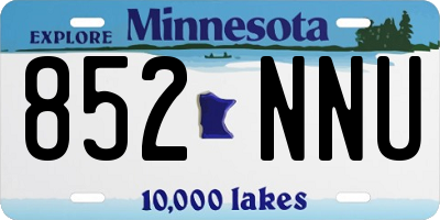 MN license plate 852NNU