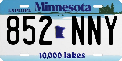 MN license plate 852NNY