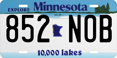 MN license plate 852NOB