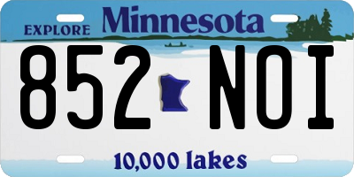 MN license plate 852NOI