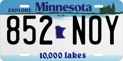MN license plate 852NOY