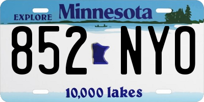 MN license plate 852NYO