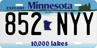 MN license plate 852NYY