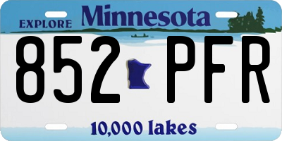 MN license plate 852PFR