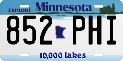 MN license plate 852PHI