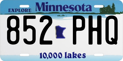 MN license plate 852PHQ