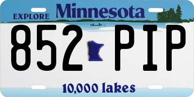MN license plate 852PIP