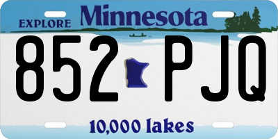 MN license plate 852PJQ