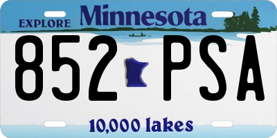 MN license plate 852PSA