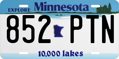 MN license plate 852PTN