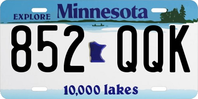 MN license plate 852QQK
