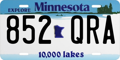 MN license plate 852QRA