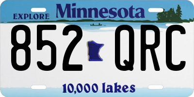 MN license plate 852QRC