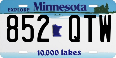 MN license plate 852QTW