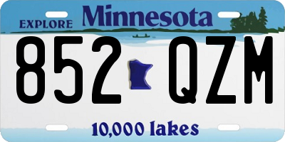 MN license plate 852QZM