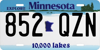 MN license plate 852QZN