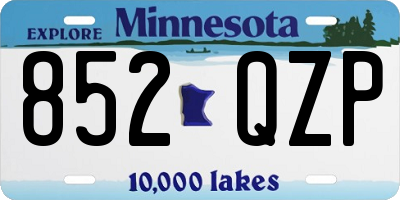MN license plate 852QZP