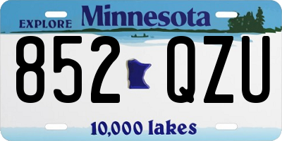 MN license plate 852QZU