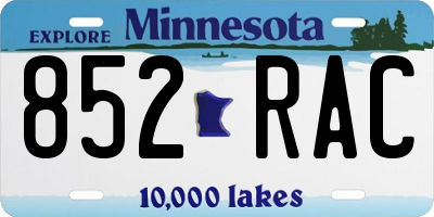 MN license plate 852RAC
