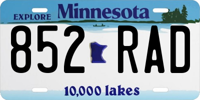 MN license plate 852RAD