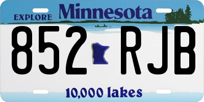 MN license plate 852RJB