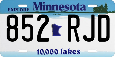 MN license plate 852RJD