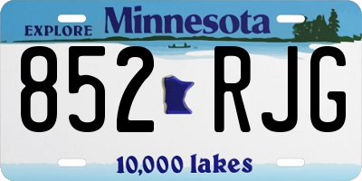 MN license plate 852RJG